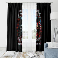 Blood Skull Window Curtain I Never Alone My Demon With Me 24/7 - Wonder Print Shop