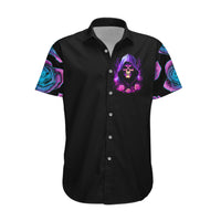 Purple Skull Hawaiian Shirt I Talk I Smile But Be Carefull When I SIlent - Wonder Print Shop