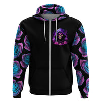 Purple Skull Hoodie I Talk I Smile But Be Carefull When I SIlent - Wonder Print Shop