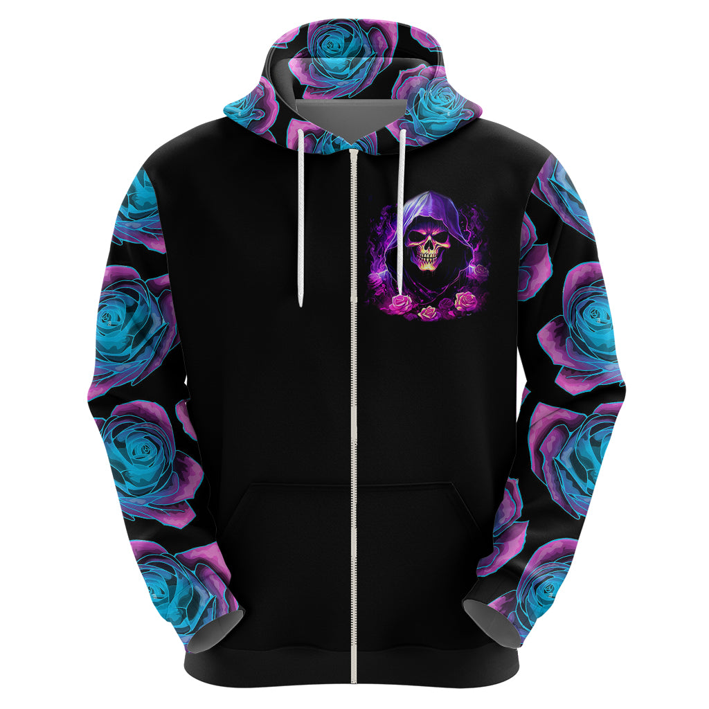 Purple Skull Hoodie I Talk I Smile But Be Carefull When I SIlent - Wonder Print Shop