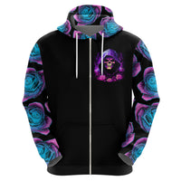 Purple Skull Hoodie I Talk I Smile But Be Carefull When I SIlent - Wonder Print Shop