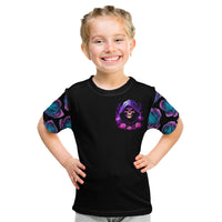 Purple Skull Kid T Shirt I Talk I Smile But Be Carefull When I SIlent - Wonder Print Shop