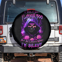 Purple Skull Spare Tire Cover I Talk I Smile But Be Carefull When I SIlent - Wonder Print Shop