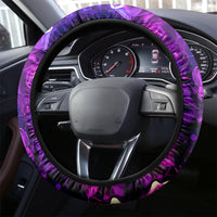 Purple Skull Steering Wheel Cover I Talk I Smile But Be Carefull When I SIlent - Wonder Print Shop