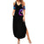 Purple Skull Summer Maxi Dress I Talk I Smile But Be Carefull When I SIlent - Wonder Print Shop