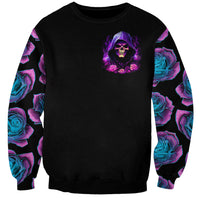 Purple Skull Sweatshirt I Talk I Smile But Be Carefull When I SIlent - Wonder Print Shop