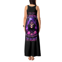 Purple Skull Tank Maxi Dress I Talk I Smile But Be Carefull When I SIlent - Wonder Print Shop