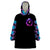 Purple Skull Wearable Blanket Hoodie I Talk I Smile But Be Carefull When I SIlent - Wonder Print Shop