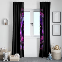 Purple Skull Window Curtain I Talk I Smile But Be Carefull When I SIlent - Wonder Print Shop