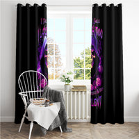 Purple Skull Window Curtain I Talk I Smile But Be Carefull When I SIlent - Wonder Print Shop
