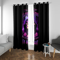 Purple Skull Window Curtain I Talk I Smile But Be Carefull When I SIlent - Wonder Print Shop