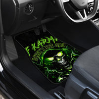 Thunder Skull Car Mats If Karma Don't Hit You Trust Me I Will - Wonder Print Shop