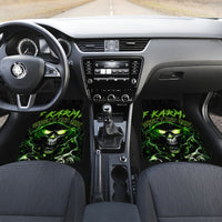 Thunder Skull Car Mats If Karma Don't Hit You Trust Me I Will - Wonder Print Shop