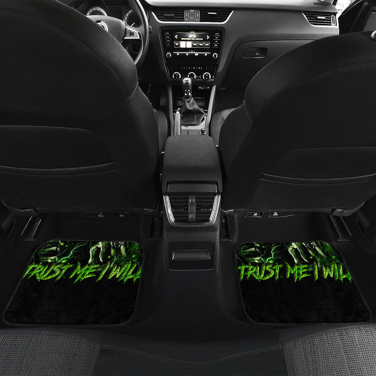 Thunder Skull Car Mats If Karma Don't Hit You Trust Me I Will - Wonder Print Shop