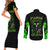 Thunder Skull Couples Matching Short Sleeve Bodycon Dress and Long Sleeve Button Shirts If Karma Don't Hit You Trust Me I Will - Wonder Print Shop