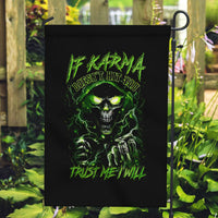 Thunder Skull Garden Flag If Karma Don't Hit You Trust Me I Will - Wonder Print Shop