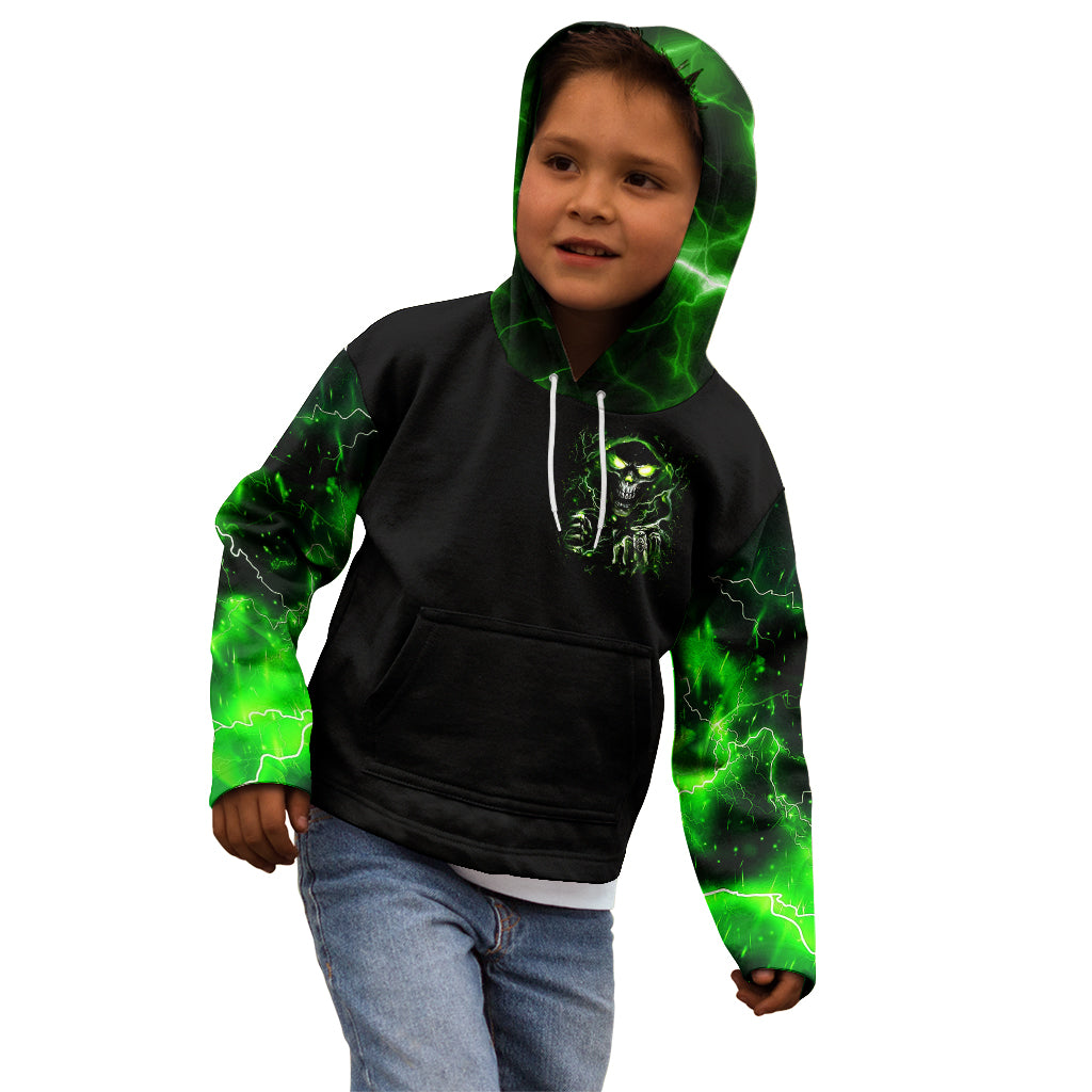 Thunder Skull Kid Hoodie If Karma Don't Hit You Trust Me I Will - Wonder Print Shop