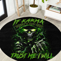 thunder-skull-round-carpet-if-karma-dont-hit-you-trust-me-i-will