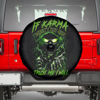 Thunder Skull Spare Tire Cover If Karma Don't Hit You Trust Me I Will - Wonder Print Shop