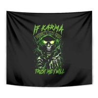 Thunder Skull Tapestry If Karma Don't Hit You Trust Me I Will - Wonder Print Shop
