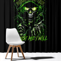 Thunder Skull Window Curtain If Karma Don't Hit You Trust Me I Will - Wonder Print Shop
