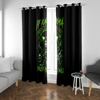 Thunder Skull Window Curtain If Karma Don't Hit You Trust Me I Will - Wonder Print Shop