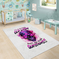 Lighting Skull Area Rug i'm A Grumpy Old Lady Don't Ask Stupid - Wonder Print Shop