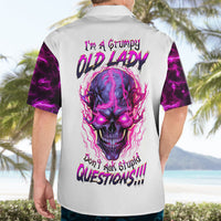 Lighting Skull Hawaiian Shirt i'm A Grumpy Old Lady Don't Ask Stupid - Wonder Print Shop