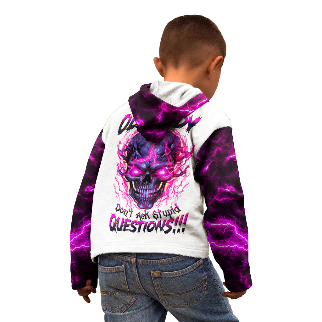 Lighting Skull Kid Hoodie i'm A Grumpy Old Lady Don't Ask Stupid - Wonder Print Shop