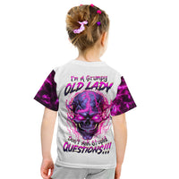 Lighting Skull Kid T Shirt i'm A Grumpy Old Lady Don't Ask Stupid - Wonder Print Shop