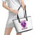 Lighting Skull Leather Tote Bag i'm A Grumpy Old Lady Don't Ask Stupid - Wonder Print Shop