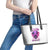 Lighting Skull Leather Tote Bag i'm A Grumpy Old Lady Don't Ask Stupid - Wonder Print Shop