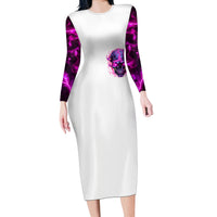 Lighting Skull Long Sleeve Bodycon Dress i'm A Grumpy Old Lady Don't Ask Stupid - Wonder Print Shop