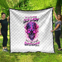 Lighting Skull Quilt i'm A Grumpy Old Lady Don't Ask Stupid - Wonder Print Shop
