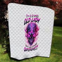Lighting Skull Quilt i'm A Grumpy Old Lady Don't Ask Stupid - Wonder Print Shop