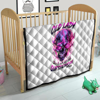 Lighting Skull Quilt i'm A Grumpy Old Lady Don't Ask Stupid - Wonder Print Shop