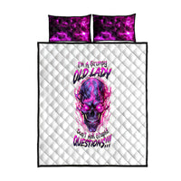 Lighting Skull Quilt Bed Set i'm A Grumpy Old Lady Don't Ask Stupid - Wonder Print Shop