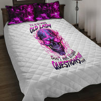 Lighting Skull Quilt Bed Set i'm A Grumpy Old Lady Don't Ask Stupid - Wonder Print Shop