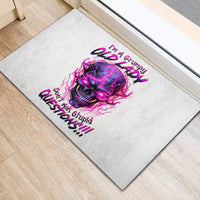 Lighting Skull Rubber Doormat i'm A Grumpy Old Lady Don't Ask Stupid - Wonder Print Shop