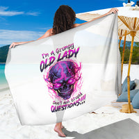 Lighting Skull Sarong i'm A Grumpy Old Lady Don't Ask Stupid - Wonder Print Shop