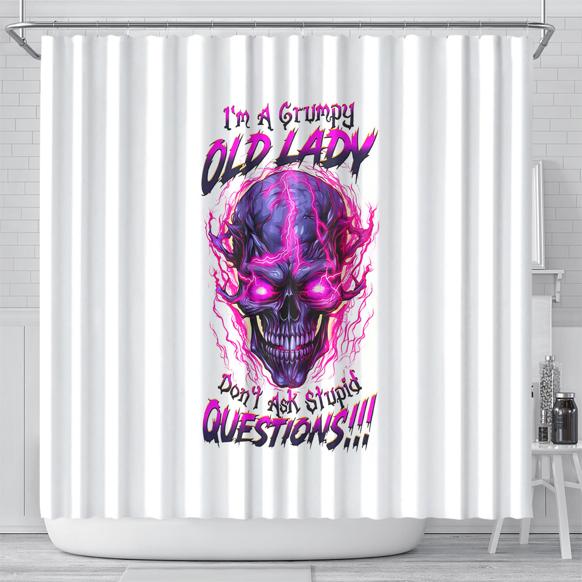 lighting-skull-shower-curtain-im-a-grumpy-old-lady-dont-ask-stupid