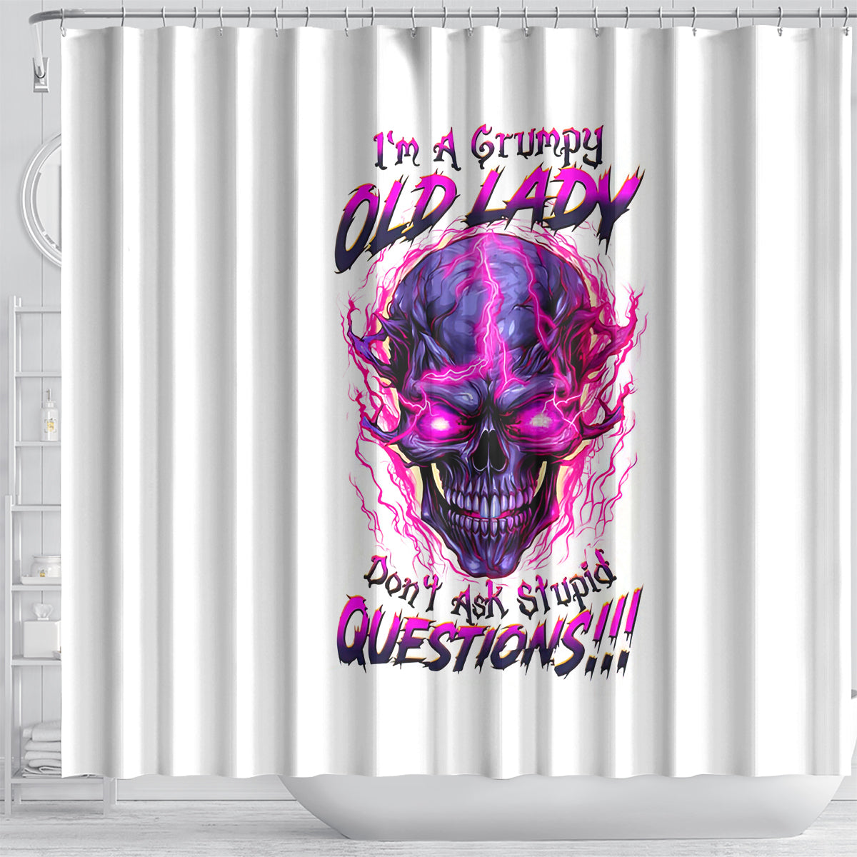 lighting-skull-shower-curtain-im-a-grumpy-old-lady-dont-ask-stupid