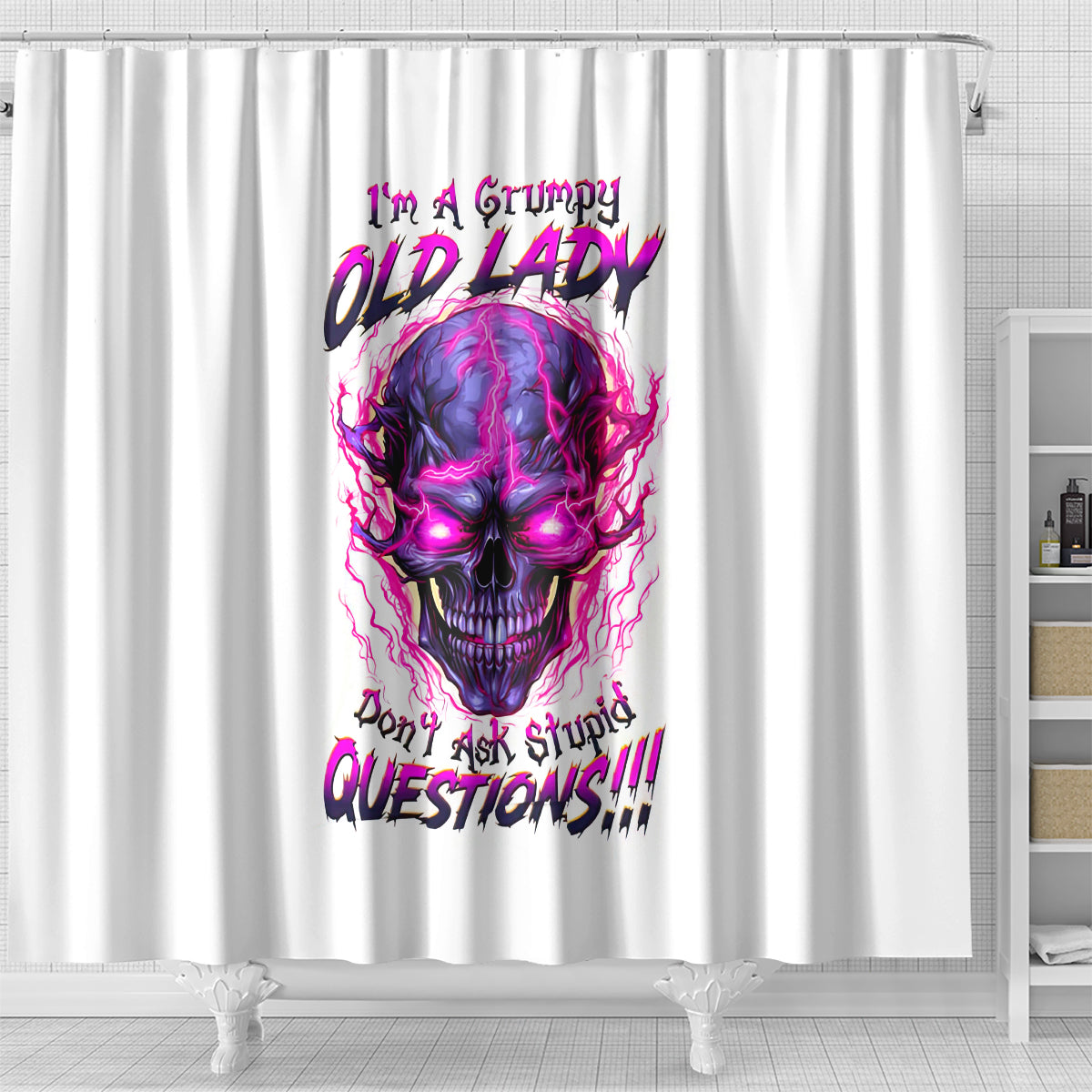 lighting-skull-shower-curtain-im-a-grumpy-old-lady-dont-ask-stupid