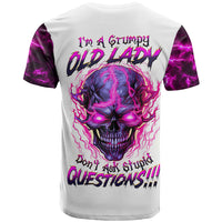 Lighting Skull T Shirt i'm A Grumpy Old Lady Don't Ask Stupid - Wonder Print Shop