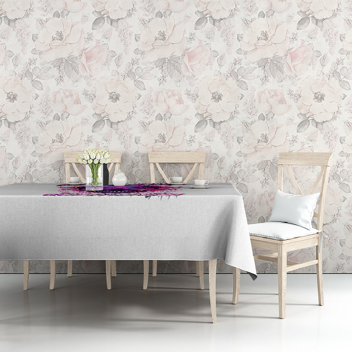 Lighting Skull Tablecloth i'm A Grumpy Old Lady Don't Ask Stupid - Wonder Print Shop