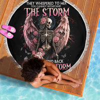 Angel Skull Beach Blanket She Whispered Back Iam The Storm - Wonder Print Shop