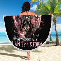 Angel Skull Beach Blanket She Whispered Back Iam The Storm - Wonder Print Shop