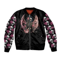 Angel Skull Bomber Jacket She Whispered Back Iam The Storm - Wonder Print Shop