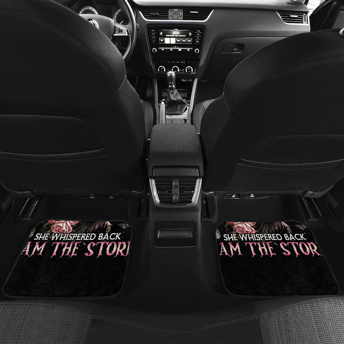 Angel Skull Car Mats She Whispered Back Iam The Storm - Wonder Print Shop