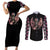 Angel Skull Couples Matching Short Sleeve Bodycon Dress and Long Sleeve Button Shirts She Whispered Back Iam The Storm - Wonder Print Shop